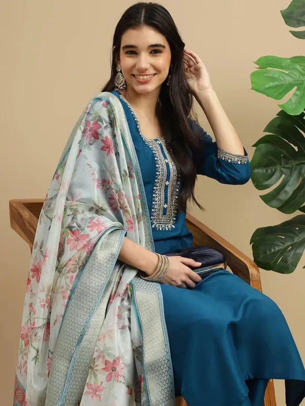 Blue_Straight_Kurta_Set_for_Women