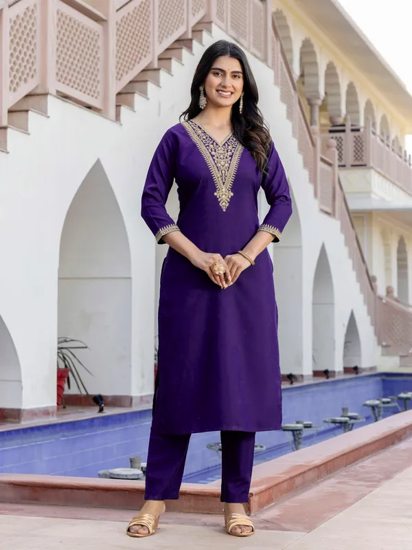Purple_Embroidered_Straight_Kurta_Set_for_Women