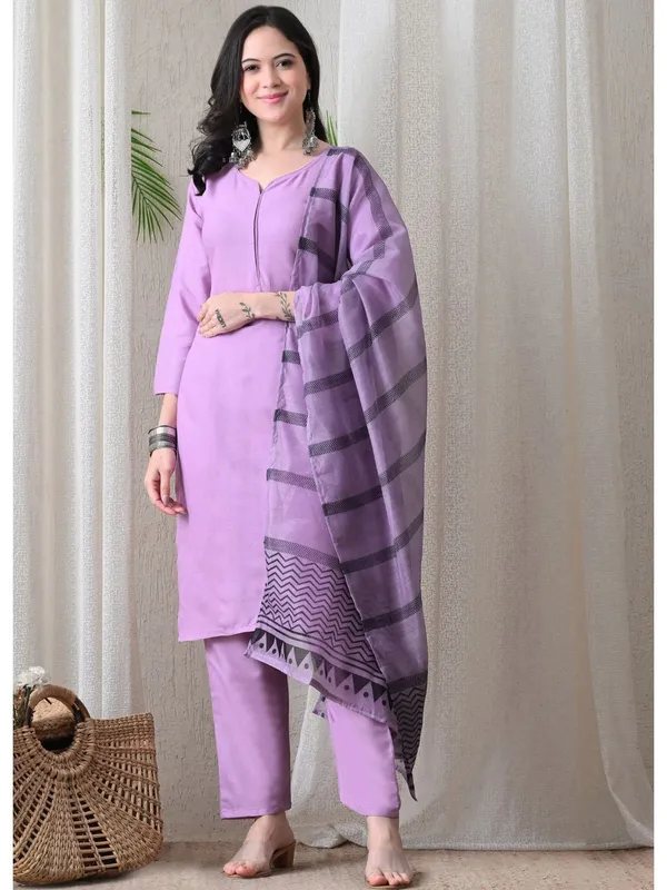 Lavender_Straight_Kurta_Set_For_Women