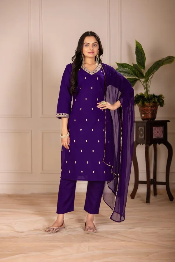Purple_Embroidered_Straight_Kurta_Set_For_Women