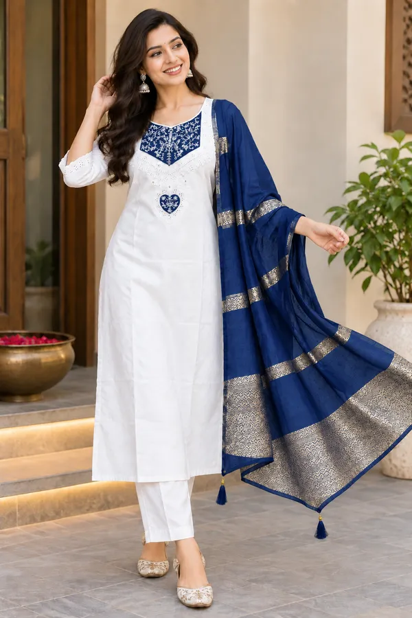 White_Embroidered_Straight_Kurta_Set_for_Women