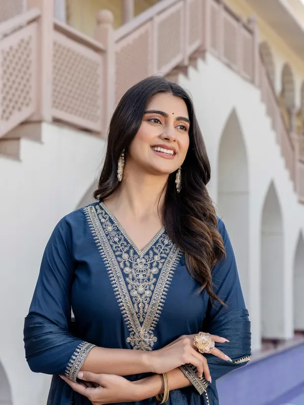 Blue_Embroidered_Straight_Kurta_Pant_Dupatta_Set_for_Women