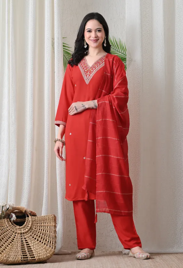Red_Embroidered_Kurta_Set_for_Women