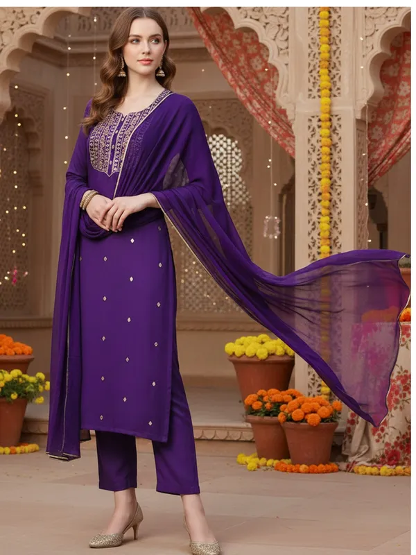 Purple_Embroidered_Straight_Kurta_Set_for_Women