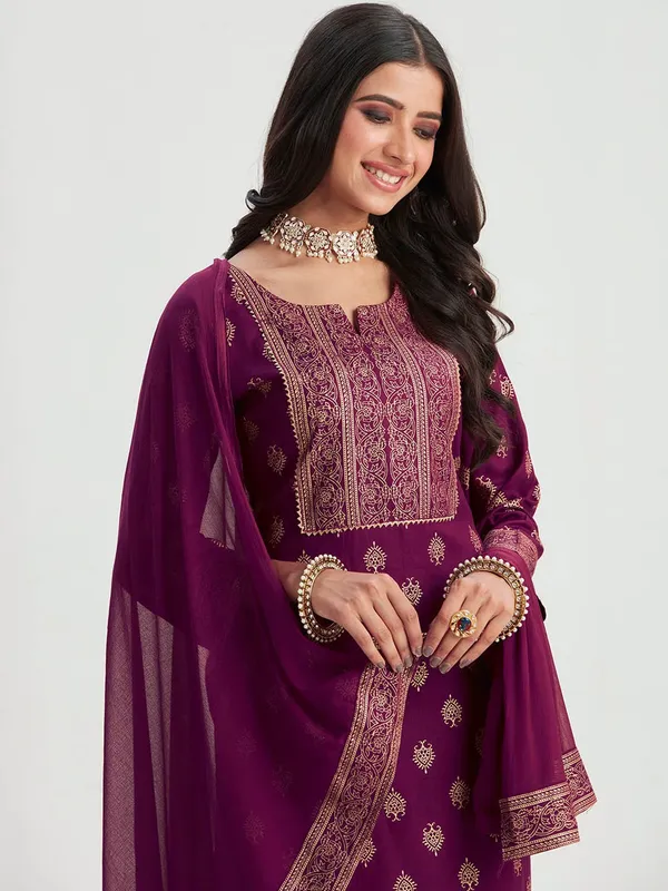 Purple_Printed_Kurta_Set_With_Dupatta_for_Women
