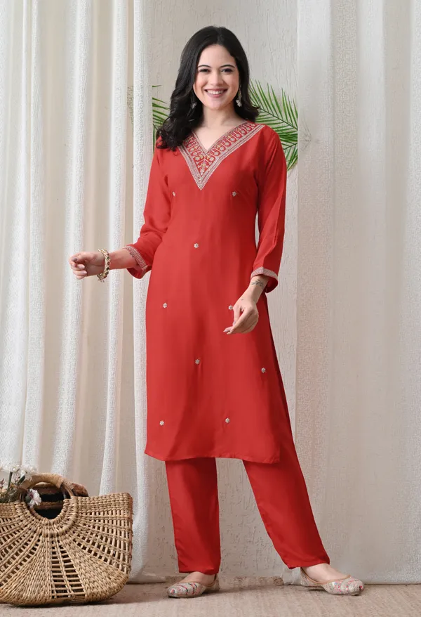Red_Embroidered_Kurta_Set_for_Women
