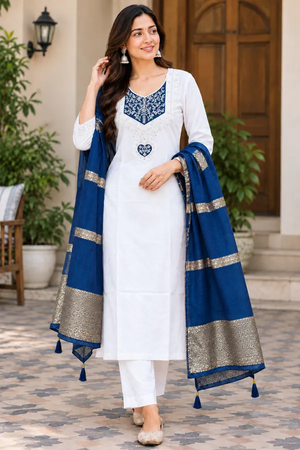 White_Embroidered_Straight_Kurta_Set_for_Women
