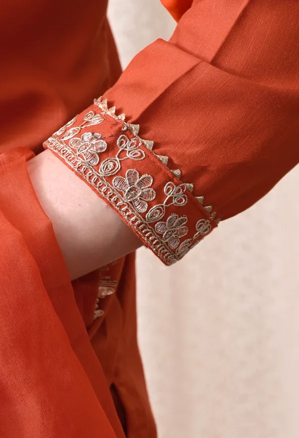 Orange_Embroidered_Ethnic_Suit_Set_for_Women