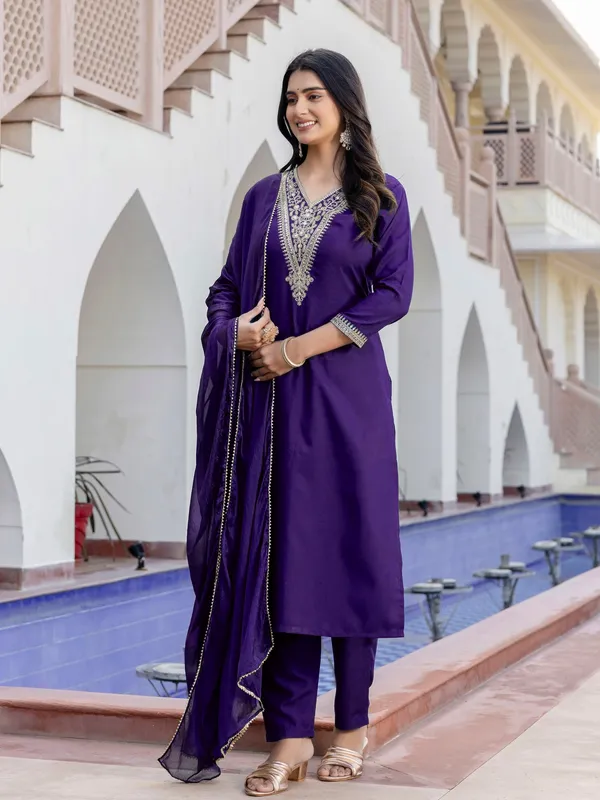 Purple_Embroidered_Straight_Kurta_Set_for_Women
