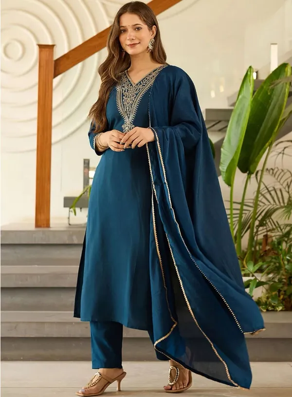 Blue_Embroidered_Straight_Kurta_Pant_Dupatta_Set_for_Women