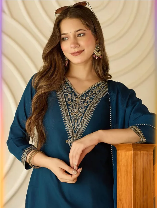 Blue_Embroidered_Straight_Kurta_Pant_Dupatta_Set_for_Women