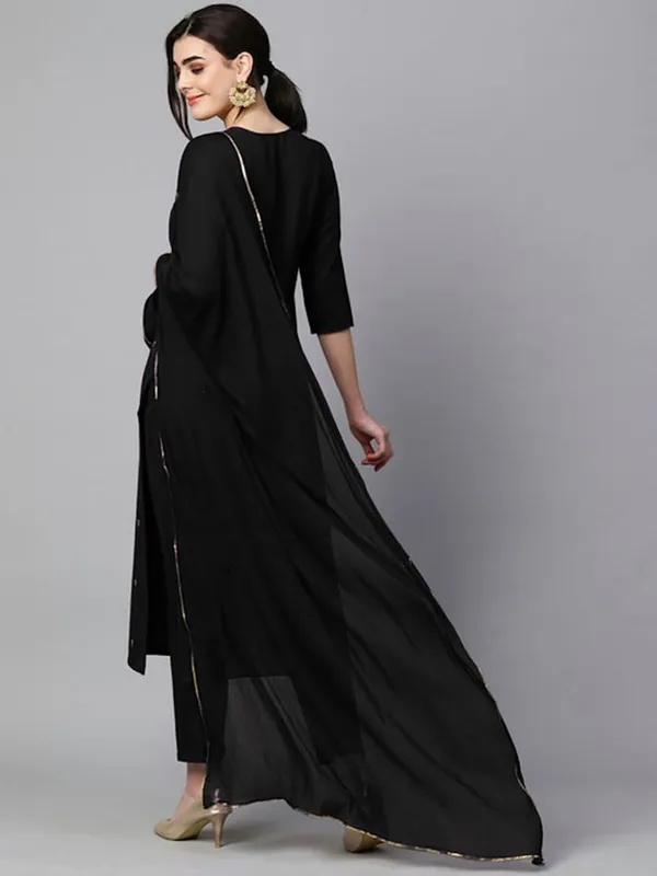 Black_Embroidered_Straight_Kurta_Set_for_Women