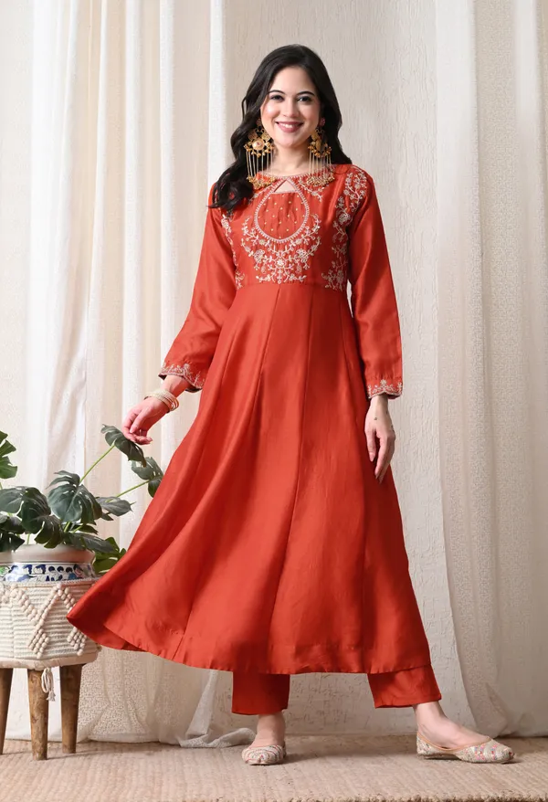 Red_Embroidered_Anarkali_Kurta_Set_For_Women
