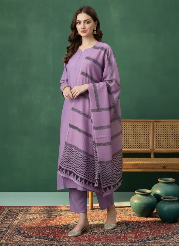 Lavender_Straight_Kurta_Set_For_Women