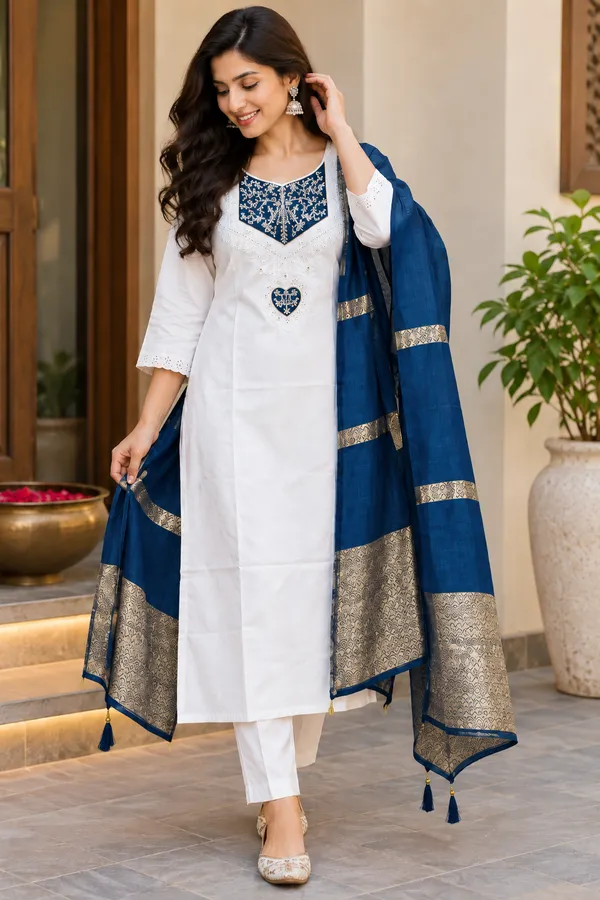 White_Embroidered_Straight_Kurta_Set_for_Women
