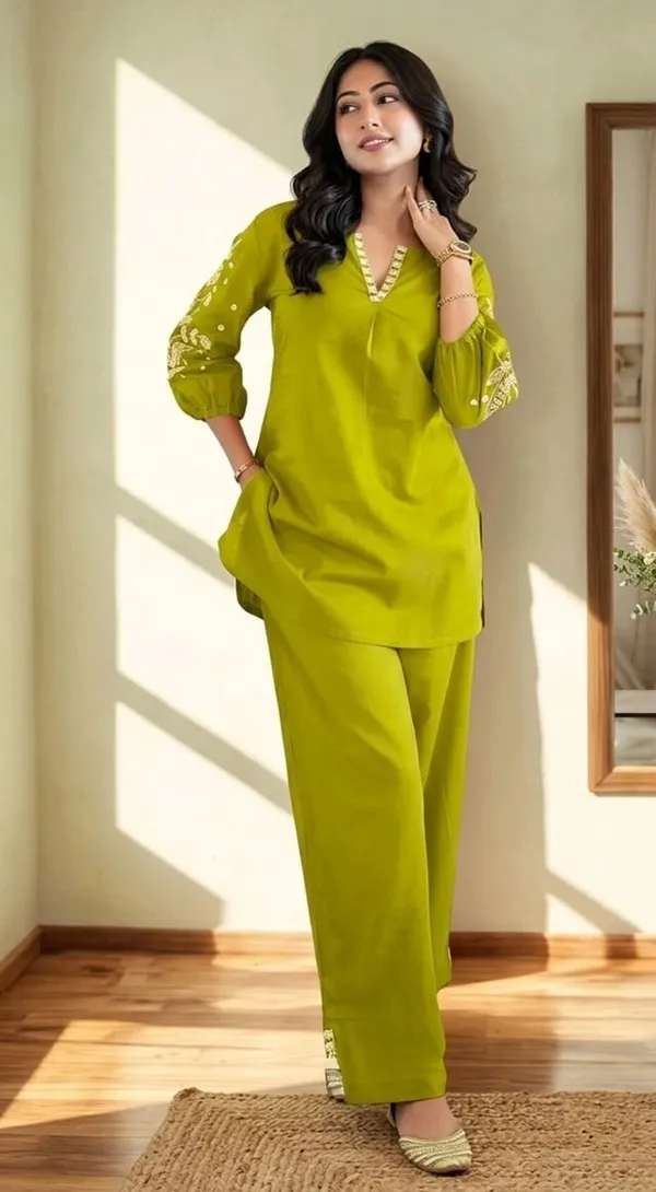 Green_Embroidered_Kurta_Pant_Set_for_Women