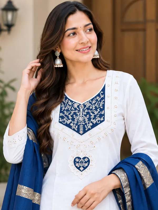 White_Embroidered_Straight_Kurta_Set_for_Women