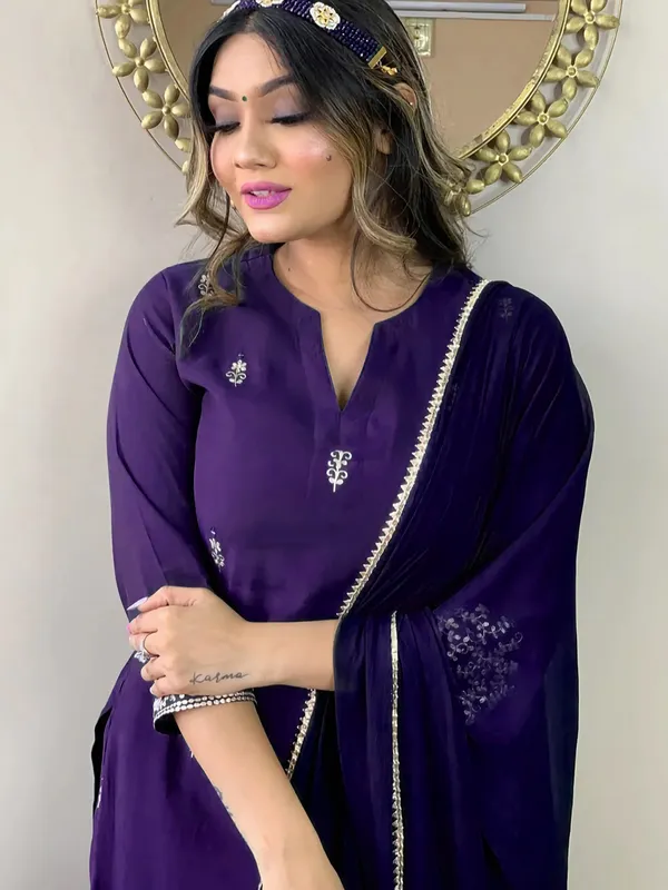 Purple_Embroidered_Straight_Kurta_Set_For_Women