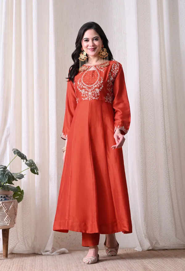 Red_Embroidered_Anarkali_Kurta_Set_For_Women