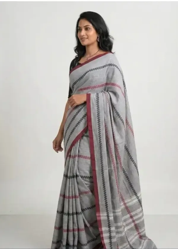 Grey_Cotton_Striped_Saree_for_Women