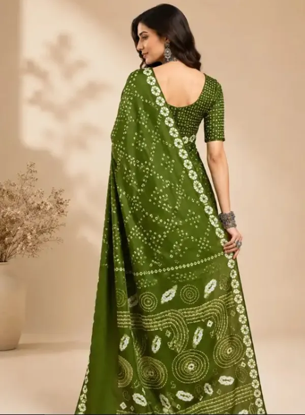 Green_Printed_Saree_For_Women