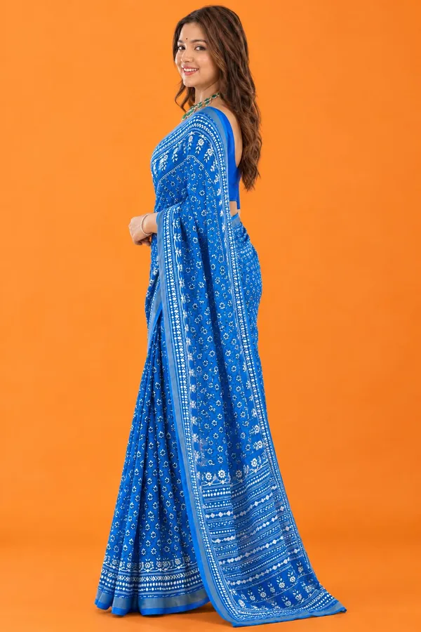 Blue_And_Magenta_Cotton_Saree_for_Women