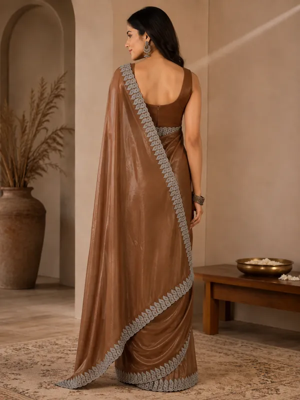 Copper_Tissue_Net_Saree_With_Sirosky_Border