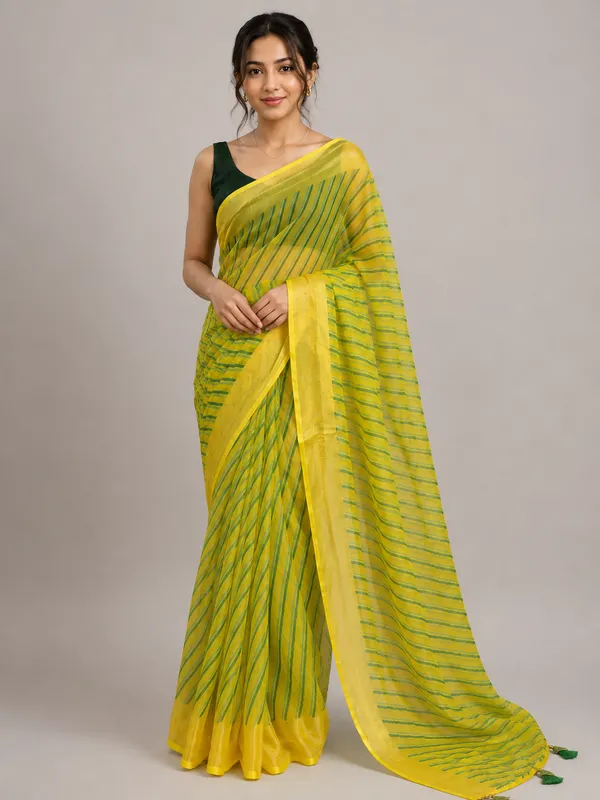 Laheriya_print_Synthetic_Saree