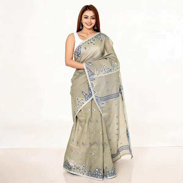 Grey_Geometric_Print_Saree_for_Women