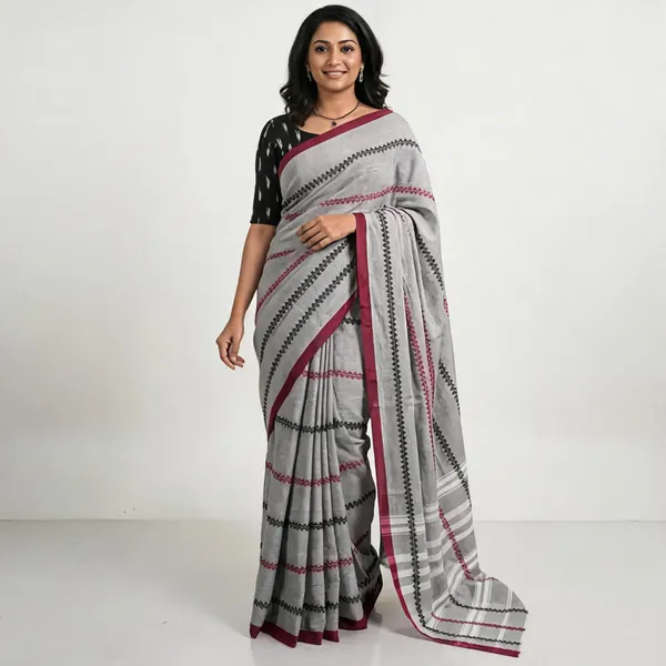 Grey_Cotton_Striped_Saree_for_Women