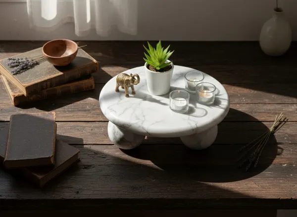 White_Marble_Modern_Round_Coffee_Table
