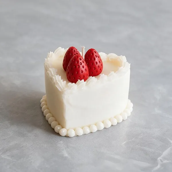 White_Heart_Cake_Candle