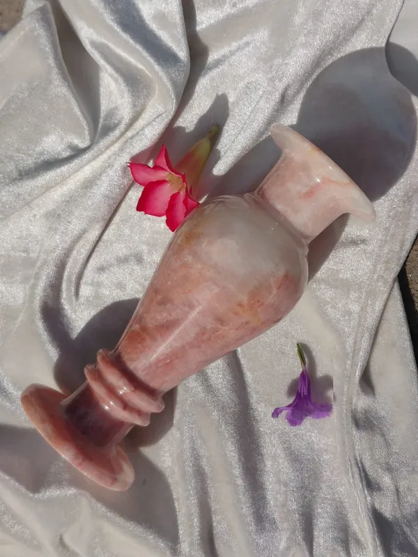 Handcrafted_Pink_Onyx_Vase_|_Natural_Stone_Flower_Vase_|_Elegant_Home_Decor