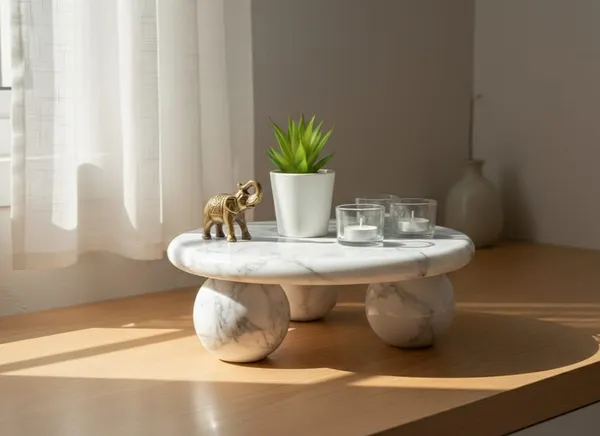 White_Marble_Modern_Round_Coffee_Table