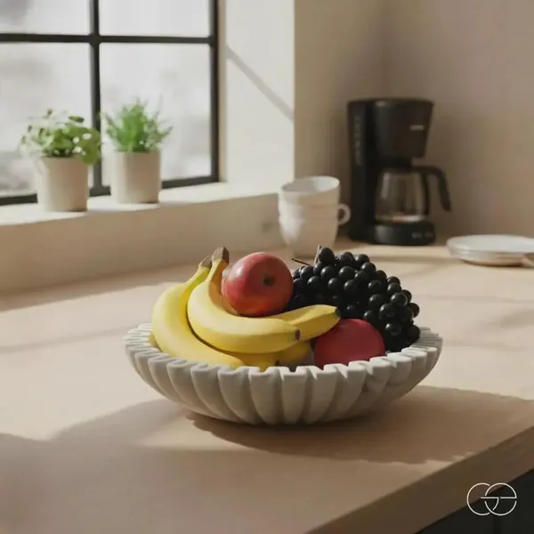 White_Marble_Fluted_Decorative_Fruit_Bowl