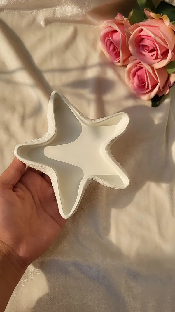 White_Starfish_Shaped_Decorative_Tray