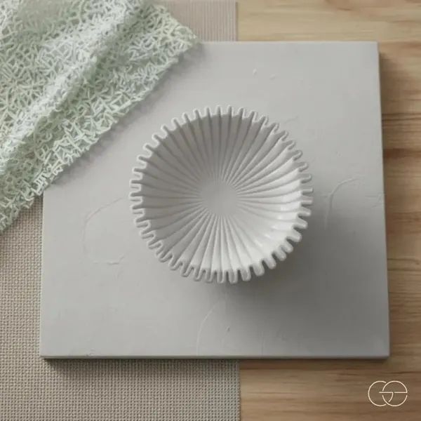 White_Marble_Fluted_Decorative_Fruit_Bowl