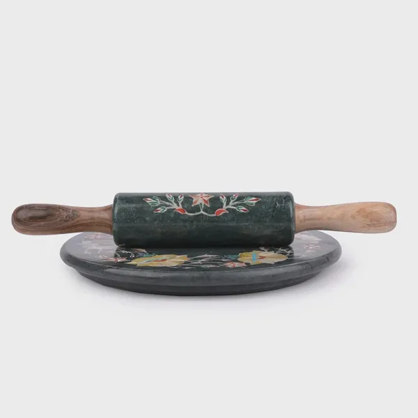 Marble_Traditional_Floral_Chakla_Belan_Set