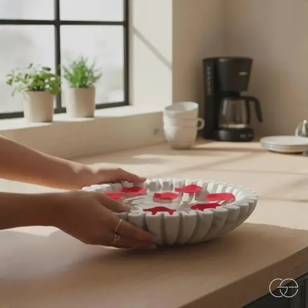 White_Marble_Fluted_Decorative_Fruit_Bowl