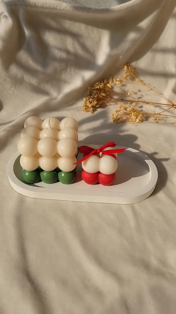 Soy_Wax_Bubble_Design_Decorative_Candle_Set