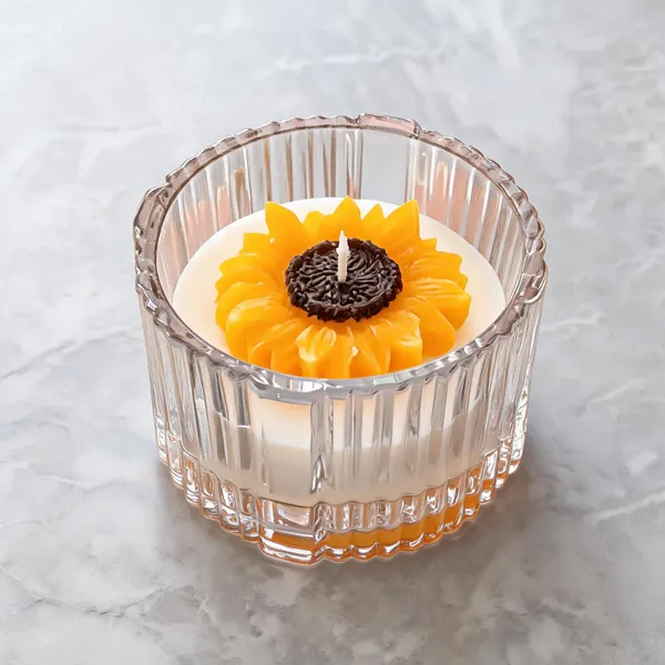 Soy_Wax_Floral_Sunflower_Glass_Jar_Candle