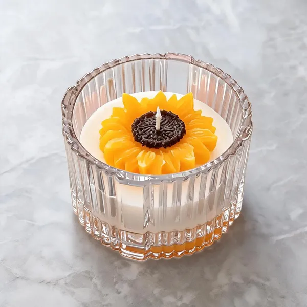 Soy_Wax_Floral_Sunflower_Glass_Jar_Candle