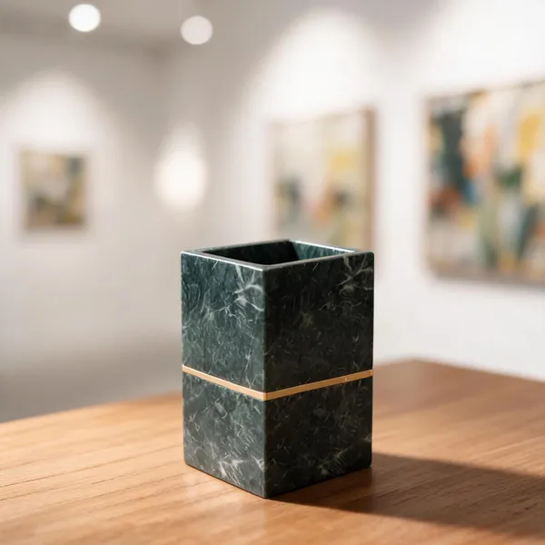 Green_Marble_Modern_Rectangular_Pen_Holder
