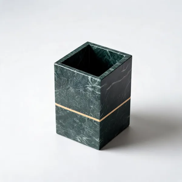 Green_Marble_Modern_Rectangular_Pen_Holder