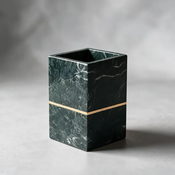 Green_Marble_Modern_Rectangular_Pen_Holder