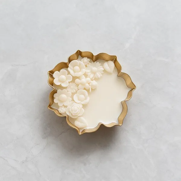 White_Small_Flower_Urli_Candle__Pack_Of_2