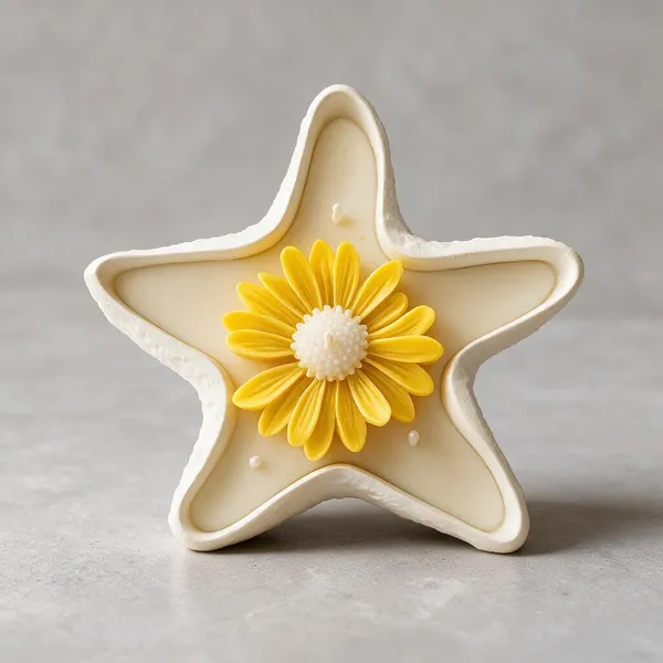 Luxury_Star-Shaped_Candle_With_Yellow_Daisy__Pack_Of_2