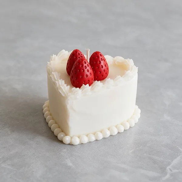 White_Heart_Cake_Candle