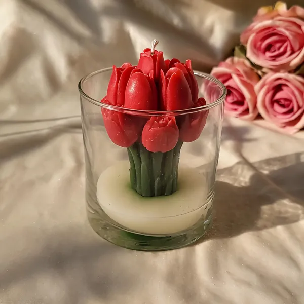 Soy_Wax_Floral_Tulip_Glass_Jar_Candle