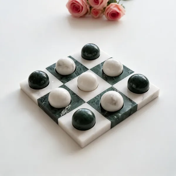 Green_White_Marble_Tic_Tac_Toe_Board_Game